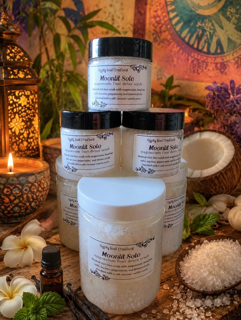 Moonlit Sole Renewal™ Magnesium Foot Detox Scrub | With Botanical Oils